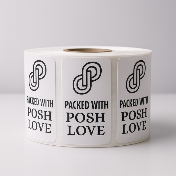 STICKERAFT Other - Posh Love sticker | packaging supplies | thank you sticker Roll 2in​